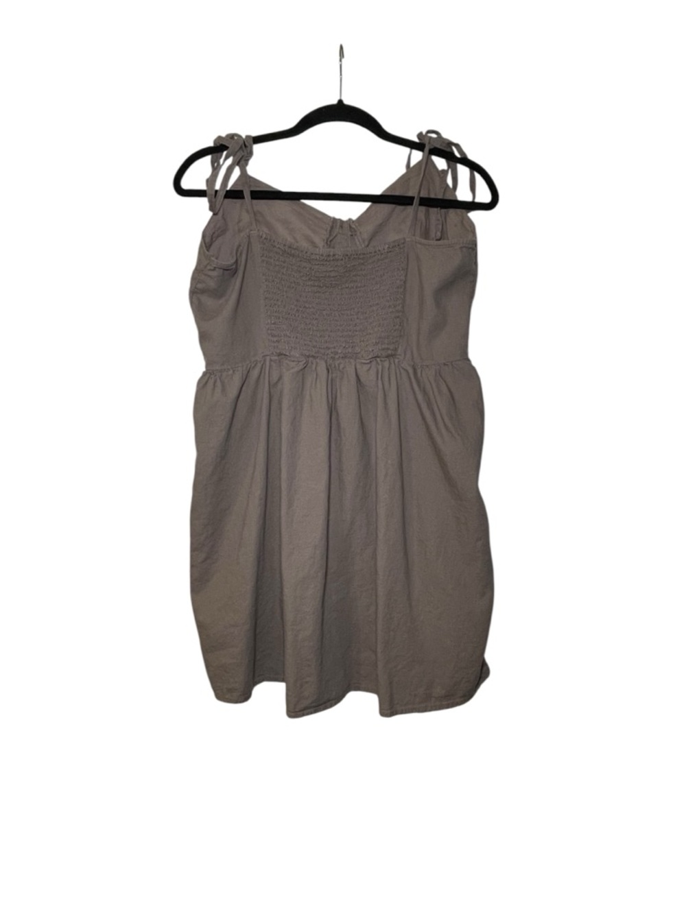 Aerie Tie Shoulder Corset Sundress Boho Linen Button Front Cottagecore Size XL - Picture 9 of 13
